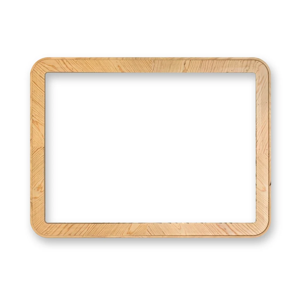 QuadraSoft Holzrahmen rechteckig, Kiefer 36 mm – Rahmen (Illustration aus echter Kiefer-Oberfläche)